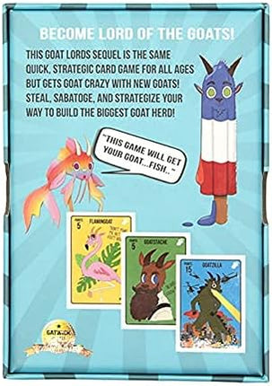 Goat Lords, Hilarious and Competitive Card Game with Goats - Fun Card Games for Adults, Teens, and Family Game Night - Games for Teens, Adults & Kids 2-6 Player (Sequel)