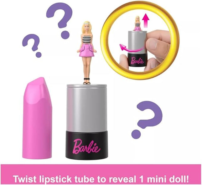 Barbie Mini BarbieLand Fashionistas Dolls, 1.5-inch Dolls in Lipstick Tube, Surprise Reveal (Styles May Vary) - Pack of 2