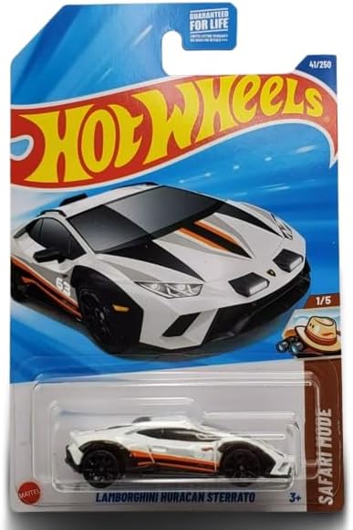 Hot Wheels Lamborghini Huracan Sterrato, Safari Ride, 1:64 Scale Diecast Car, 1/5