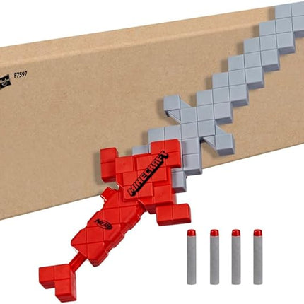 Nerf Minecraft Heartstealer Sword, Foam Blade Dart Blaster, 4 Elite Foam Darts, Ages 8+