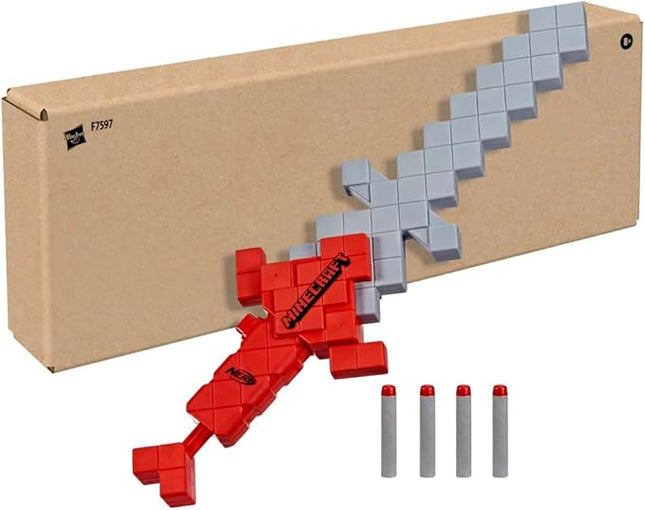 Nerf Minecraft Heartstealer Sword, Foam Blade Dart Blaster, 4 Elite Foam Darts, Ages 8+