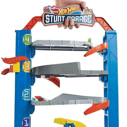 Hot Wheels City Stunt Garage Play Set Gift Idea for Ages 3 to 8 Years Elevator to Upper Levels Connects to Other Sets