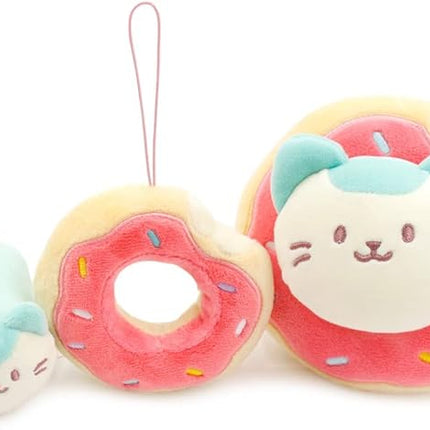 Anirollz Kittiroll Plush in Donut Ring Outfitz – Kawaii Stuffed Animal with Removable Costume – Cute Squishy Plush Toy Gift for Girls & Kids