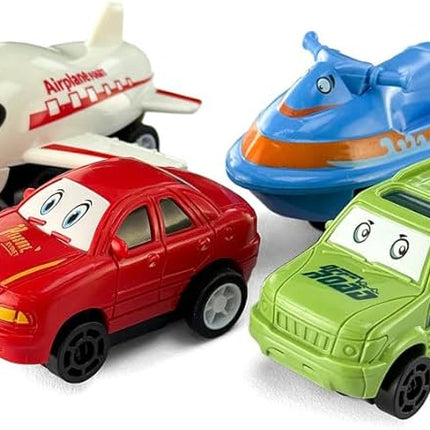 6-8 Year Old Boy Birthday Gift, Puzzle Racer Kids Car Track Set Puzzle Racer Car Track Set with Roadmap Puzzle Track Car Play Set Toys for 4 Year Old Boys (Jeep&Car&Airplane&Motorboat, Set4-1PCS)