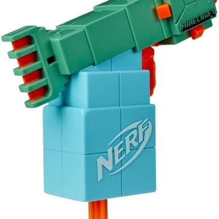 Nerf MicroShots Minecraft Guardian Mini Blaster, Minecraft Guardian Mob Design, Includes 2 Official Nerf Elite Darts, Multicolor