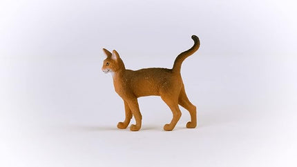 Schleich Farm World - Abyssinian Cat Toy - Realistic Cat Figurine - Kitty Figure for Kids and Toddlers Ages 3+