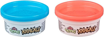 Play-Doh Krackle Slime Blue & Pink 2 Pack of Slime Compound with Beads for Kids 3 Years & Up