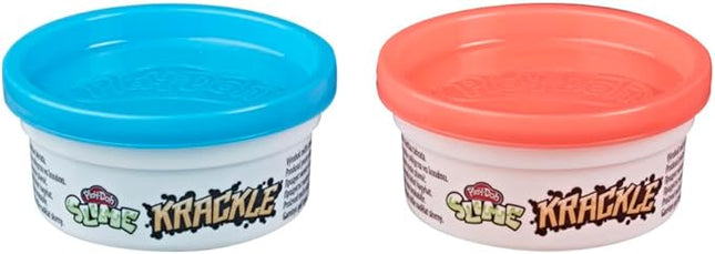 Play-Doh Krackle Slime Blue & Pink 2 Pack of Slime Compound with Beads for Kids 3 Years & Up