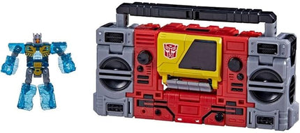 Transformers Toys Generations War for Cybertron: Kingdom Voyager WFC-K44 Autobot Blaster & Eject Action Figure - Kids Ages 8 and Up, 7-inch