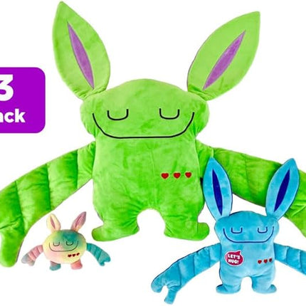 Bumpas 3 Pack Includes: Weighted Stuffed Pillow Animal (Shin Shin) with Surprise Bumpaloo & Thumper - Soft & Cuddly Plush for Comfort & Sensory Support