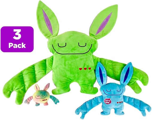 Bumpas 3 Pack Includes: Weighted Stuffed Pillow Animal (Shin Shin) with Surprise Bumpaloo & Thumper - Soft & Cuddly Plush for Comfort & Sensory Support