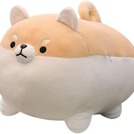 Shiba Inu Dog Plush Pillow,Cute Corgi Stuffed Animal Toy Doll Gifts for Valentine,Christmas (Brown, 15.7 inch)