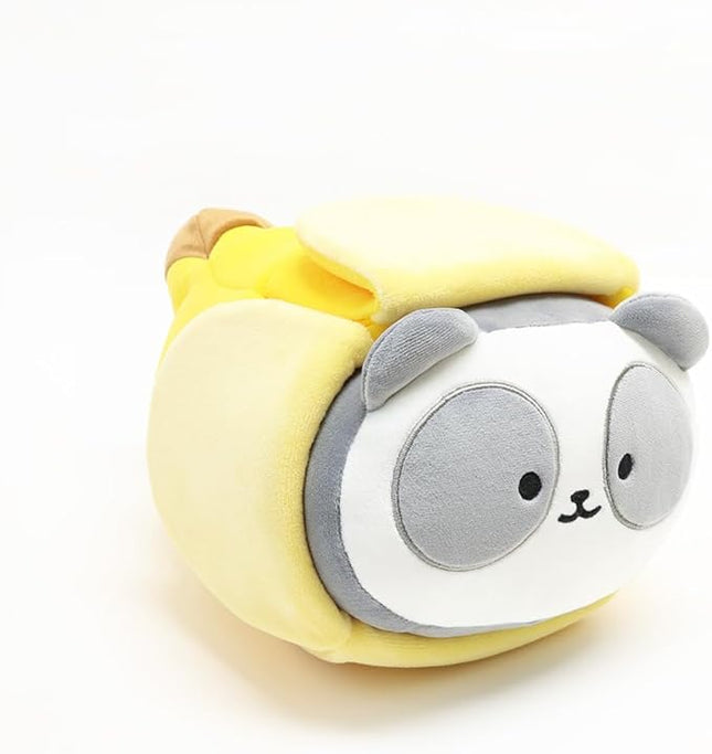 Anirollz Pandaroll Plush in Banana Outfitz (12") – Kawaii Medium Stuffed Animal with Removable Costume – Cute Squishy Plush Toy Gift for Girls & Collectors