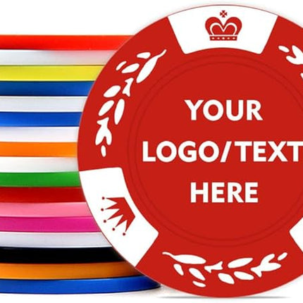 100 Personalized Poker Chips, Print with Your Text and Logo, Suitable for Corporate Event, Poker Night, Card Club, Board Game, Party
