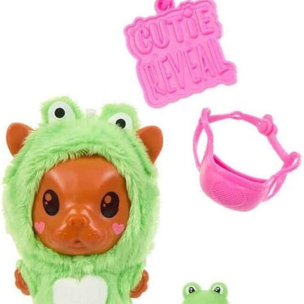 Barbie Cutie Reveal Animal Costume-Themed Pet & Accessories with 5 Surprises Including Mini Pet, Color Change & Clip, HRK32