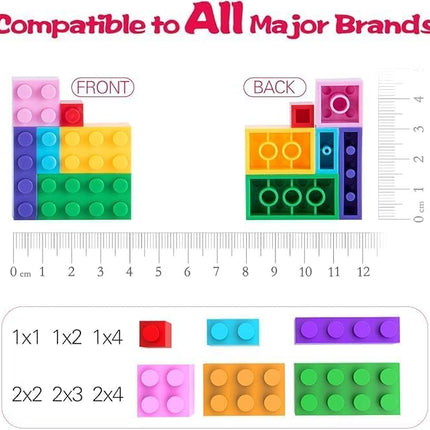 1500 Pieces Building Bricks, Classic Bulk Building Bricks Set Creative Building Toy Compatible with All Major Brands - 16 Shapes / 10 Colors