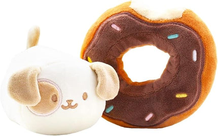 Anirollz Kittiroll Plush in Donut Ring Outfitz – Kawaii Stuffed Animal with Removable Costume – Cute Squishy Plush Toy Gift for Girls & Kids