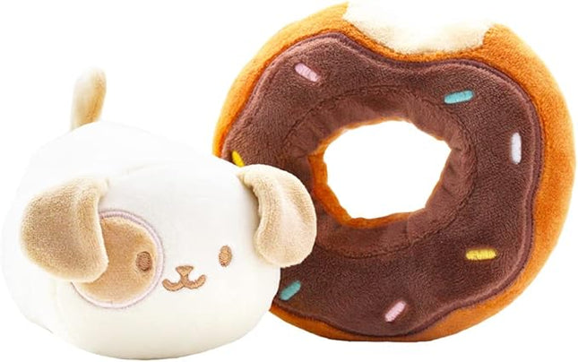 Anirollz Kittiroll Plush in Donut Ring Outfitz – Kawaii Stuffed Animal with Removable Costume – Cute Squishy Plush Toy Gift for Girls & Kids