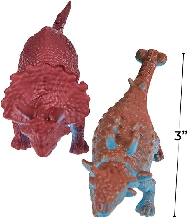 Rhode Island Novelty 3 Inch Mini Dinosaurs, One Dozen Assorted