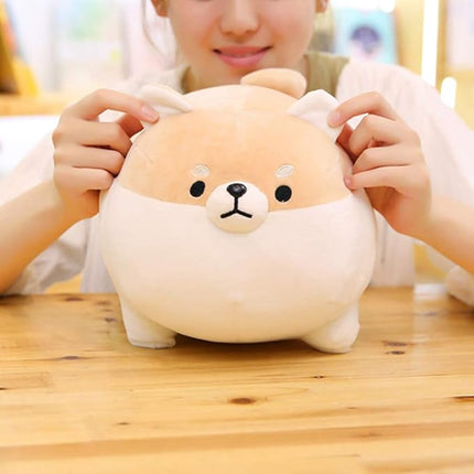 Shiba Inu Dog Plush Pillow,Cute Corgi Stuffed Animal Toy Doll Gifts for Valentine,Christmas (Brown, 15.7 inch)