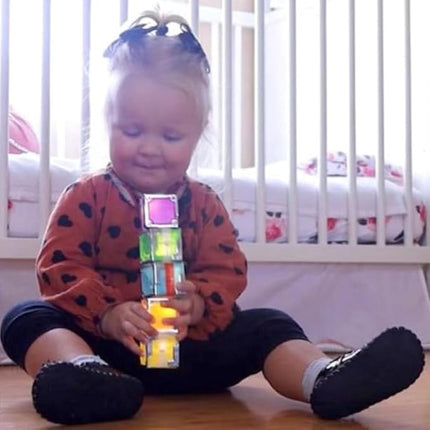 24 Magnetic Building Blocks – Light-Up STEM Educational Toy for Toddlers & Kids, Intertek Approved, Patented in US & China, Interactive Learning Cubes
