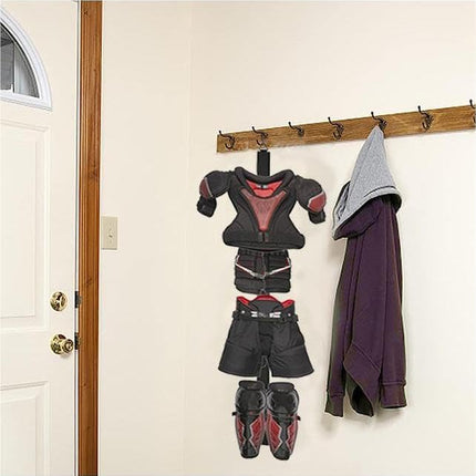 2Pcs Hockey Hanger Portable Hanging Drying Rack Sports Gear Organizer Hanging Straps with 5 Hooks Hockey Gifts for Home, Travel & Outdoor Using in Ice Hockey Skating Skiing Football Baseball Lacrosse
