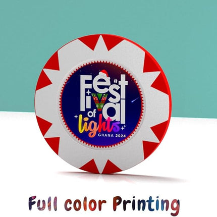 100 Custom Plastic Bar Tokens, Full-Color Print Your Photo and Text, Suitable for Party, Event Promotion, Business Card, Store Coupons, Card and Board Games