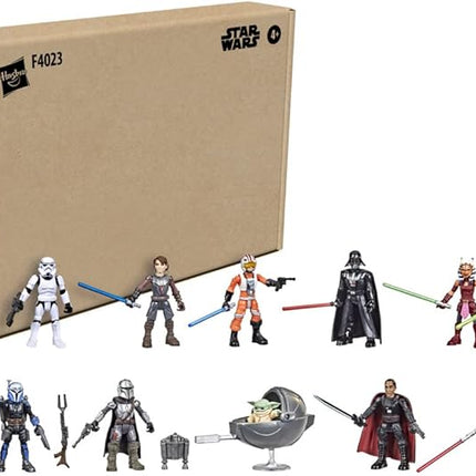 STAR WARS Mission Fleet 2.5-Inch-Scale Action Figure 10-Pack, 19 Accessories, with Darth Vader, Luke Skywalker and Grogu, Ages 4 and Up (Amazon Exclusive)