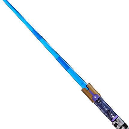 STAR WARS Lightsaber Forge Kyber Core Jedi Master Sol, Officially Licensed Blue Customizable Electronic Lightsaber, Toys for 4 Year Old Boys and Girls & Up