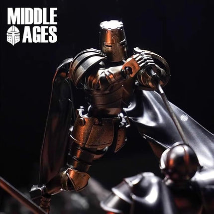 Medieval Action Figures,Knight Armor Action Figure,Multi-Jointed Movable Robot Mannequin T13,Dummy 13 Action Figure(Assembly Required) (A-Golden)