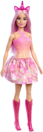 Barbie Unicorn Doll with Pink Fantasy Hair, Colorful Outfit & Unicorn-Themed Accessories