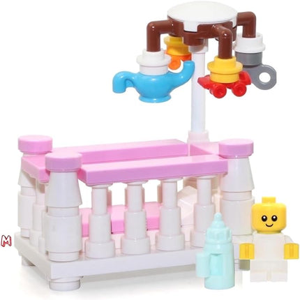 LEGO Baby MiniFigure in Girl Crib (with Spinning Mobile) Very Cute