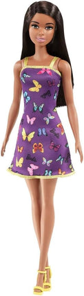 Barbie Doll (11.5 Inches) with Colorful Butterfly Logo Print Dress & Strappy Heels, Ages 3 & Up