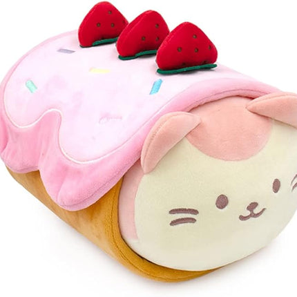 Anirollz Kittiroll Plush in Roll Cake Outfitz (12") – Kawaii Medium Stuffed Animal with Removable Costume – Cute Squishy Plush Toy Gift for Girls & Collectors