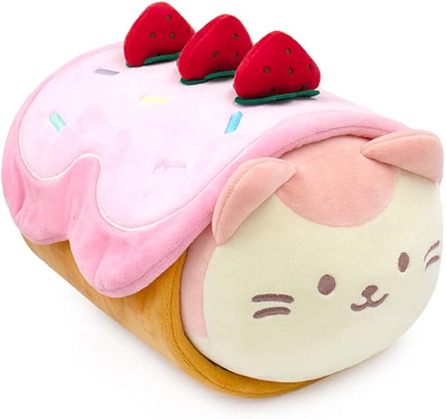 Anirollz Kittiroll Plush in Roll Cake Outfitz (12") – Kawaii Medium Stuffed Animal with Removable Costume – Cute Squishy Plush Toy Gift for Girls & Collectors