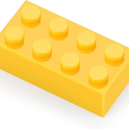 320 Pieces 2x4 Yellow Bricks Building Blocks Creative Play Set Classic Basic Parts Toy Accessories Combine with 3001 Major Brick Brands (Yellow)