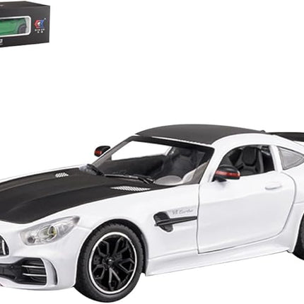 1/24 Benz AMG GTR Model Car Alloy Diecast Pull Back Vehicle Cars with Lights AMG GTR Toy Car Great Gift for Boys & Girls