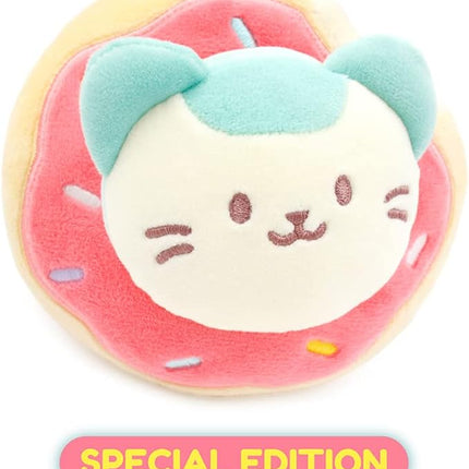 Anirollz Kittiroll Plush in Donut Ring Outfitz – Kawaii Stuffed Animal with Removable Costume – Cute Squishy Plush Toy Gift for Girls & Kids