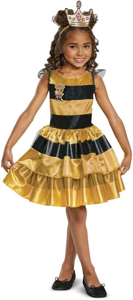 Disguise LOL Suprise Doll Costumes GIrls Halloween Dress Up (Medium, Queen Bee)