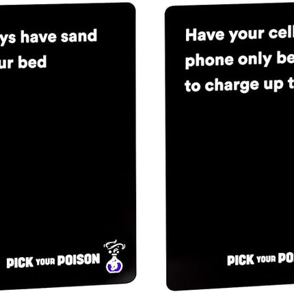 Pick Your Poison Party Game + Family Expansion Set - The “What Would You Rather Do?” Card Game for Kids, Teens, College Students, Adults, at Fun Parties and Board Games Night with Your Friends