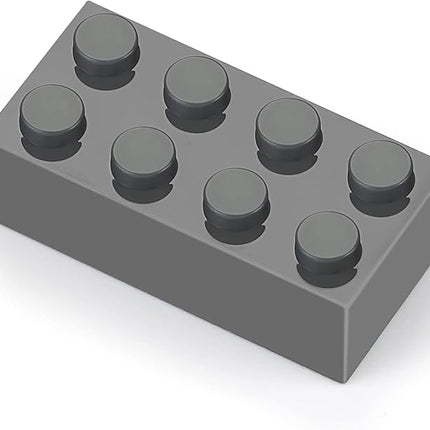 Feleph 100pcs 2x4 Bricks Dark Gray Pieces Grey Classic Building Blocks Creative Play Set Toy Accessories Compatible with Major Brick Brands