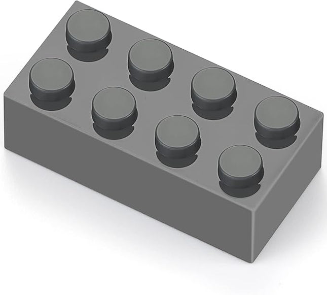 Feleph 100pcs 2x4 Bricks Dark Gray Pieces Grey Classic Building Blocks Creative Play Set Toy Accessories Compatible with Major Brick Brands