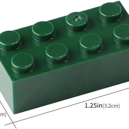 Feleph 100pcs 2x4 Bricks Dark Green Pieces Parts Classic Building kit Creative Play Set Basic Blocks Toy Accessories Compatible with 3001 Major Brands
