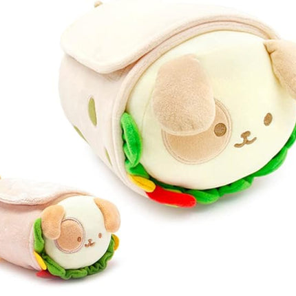 Anirollz Puppiroll Plush in Burrito Outfitz (12") – Kawaii Medium Stuffed Animal with Removable Costume – Cute Squishy Plush Toy Gift for Girls & Collectors