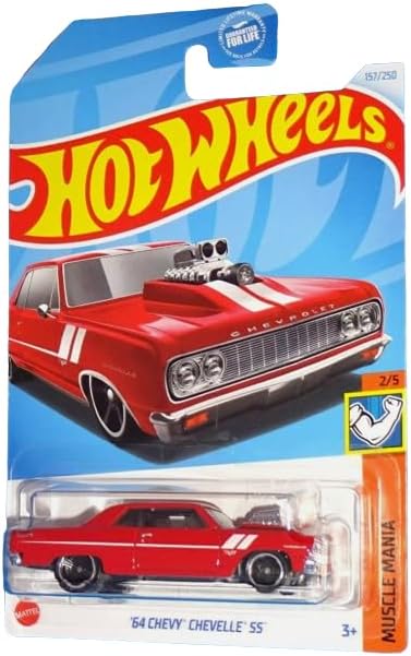 Hot Wheels '64 Chevy Chevelle SS Red Muscle Mania 2/5