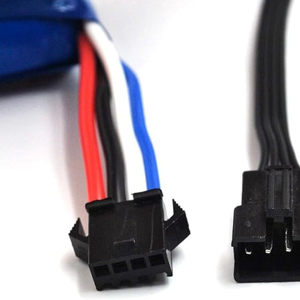 (4-Pack) 7.4V 600mAh Li-ion Battery with SM-4P Plug and USB Charger for UDI001 UDI008 RC Boats, Compatible with URGENEX Remote Control Watercraft Models