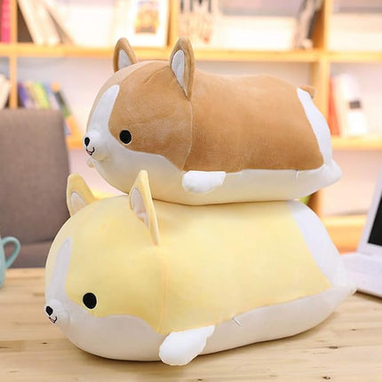 Corgi Dog Plush Pillow, Cute Shiba Inu Corgi Butt Stuffed Animal Toys Gifts for Bed, Valentine, Kids Birthday, Christmas (Brown, 17.3inch)