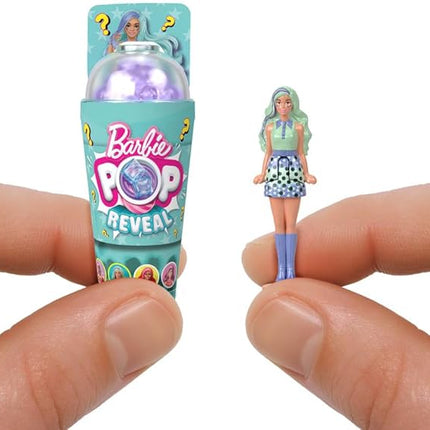 Barbie Mini Barbie Land 5-Pack Pop Reveal Dolls, 1.5-inch Mini Doll with Surprise Reveal & Sensory Play Piece (Styles May Vary)