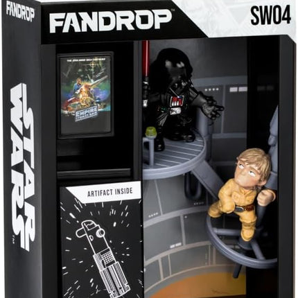 Fandrop SW04-Star Wars: The Empire Strikes Backâ - Luke Skywalker VS. Darth Vader, Combines an Epic Diorama, Artifacts & Scene Marker Creating A Display to Enhance Any Star Wars Collection