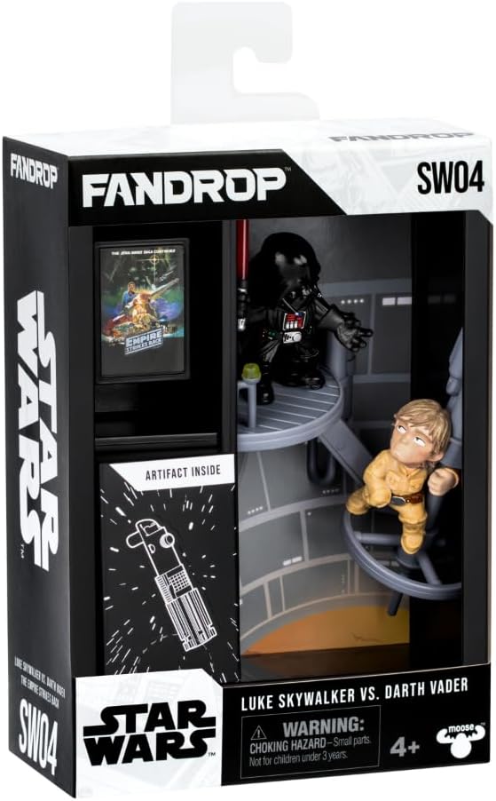 Fandrop SW04-Star Wars: The Empire Strikes Backâ - Luke Skywalker VS. Darth Vader, Combines an Epic Diorama, Artifacts & Scene Marker Creating A Display to Enhance Any Star Wars Collection